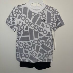 Boys ADIDAS matching shorts and T-shirt set